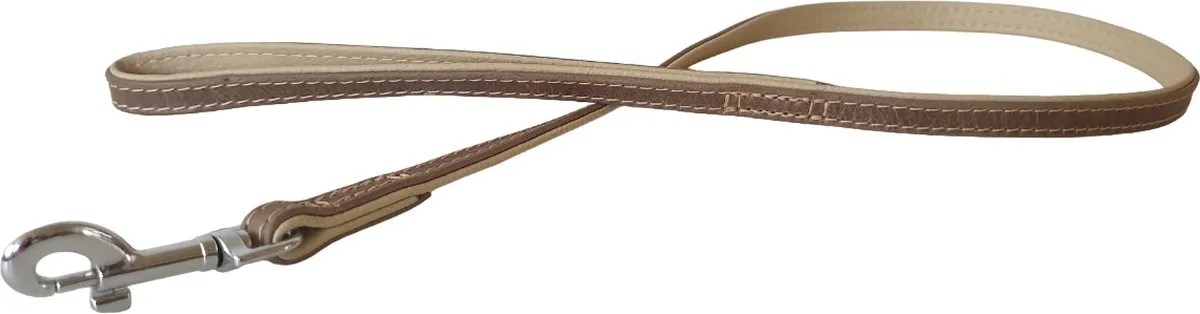 Flamingo Karlie Flamingo Comfort Lederen Hondenriem - Grijs S