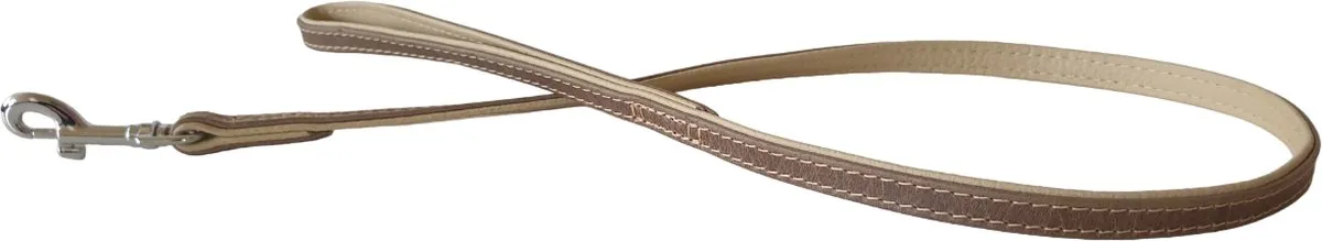 Flamingo Karlie Flamingo Comfort Lederen Hondenriem - Grijs S