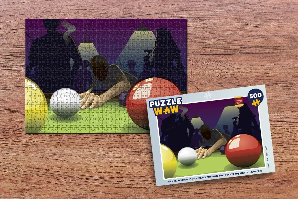 PuzzleWow Biljart Legpuzzel 500 Stuks
