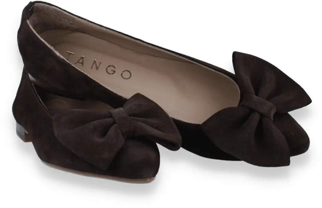 Tango Dames Ballerina Duna 3-p Dark Brown Suede