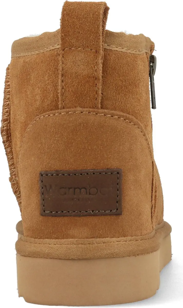 Warmbat Durack Wom Suede Boot Zip Cogn Dames Pantoffels - Cognac - 36 - afbeelding 6 van 6