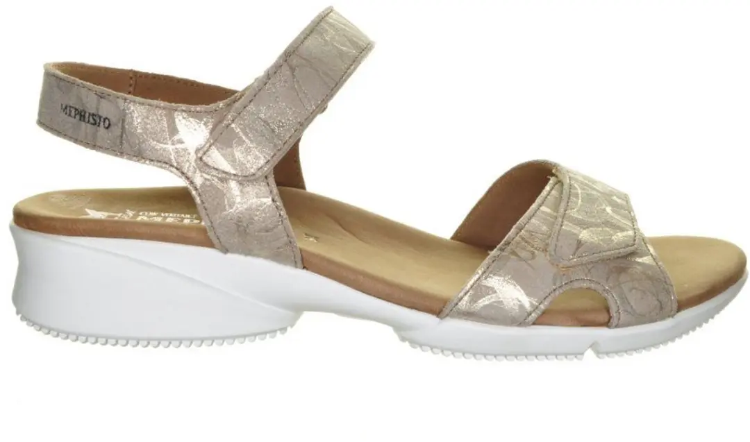 Mephisto Gouden Sportieve Lederen Sandaal maat 40