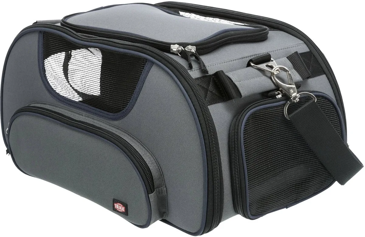 Trixie Vliegtuigtas Wings Hondendraagtas 46x28x23cm - Grijs/Blauw