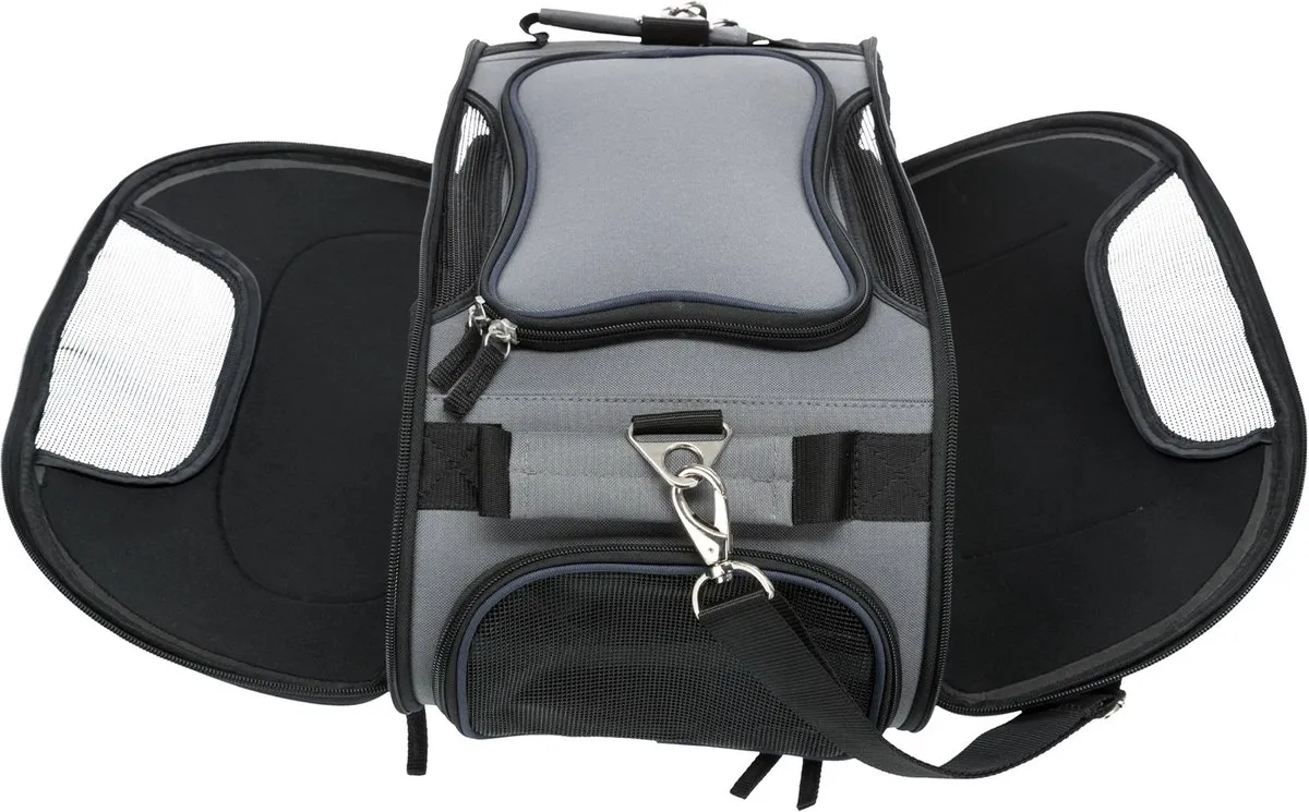 Trixie Vliegtuigtas Wings Hondendraagtas 46x28x23cm - Grijs/Blauw