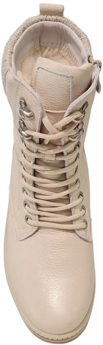 G Comfort Offwhite Leren Dames veterboots - Offwhite - 39 - afbeelding 2 van 4