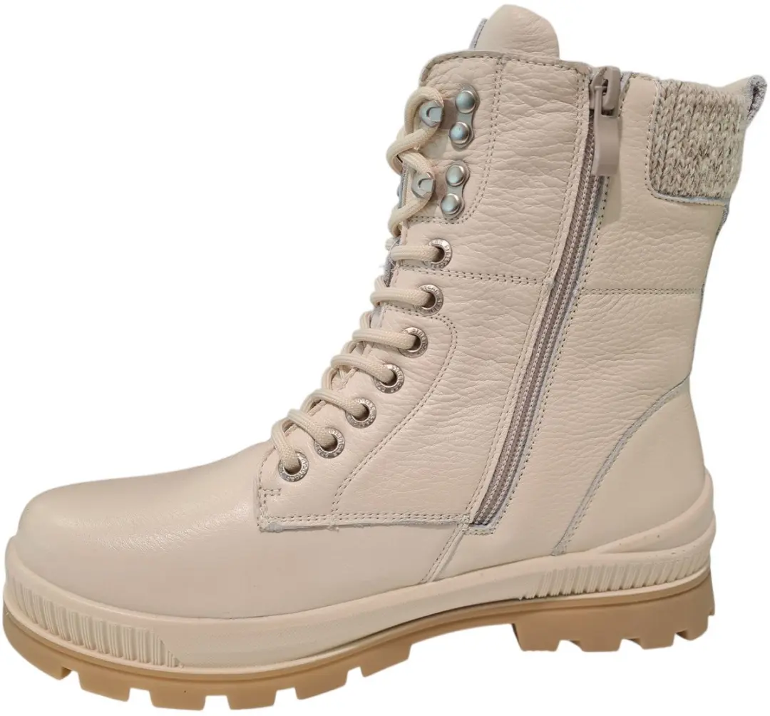 G Comfort Offwhite Leren Dames veterboots - Offwhite - 39 - afbeelding 4 van 4
