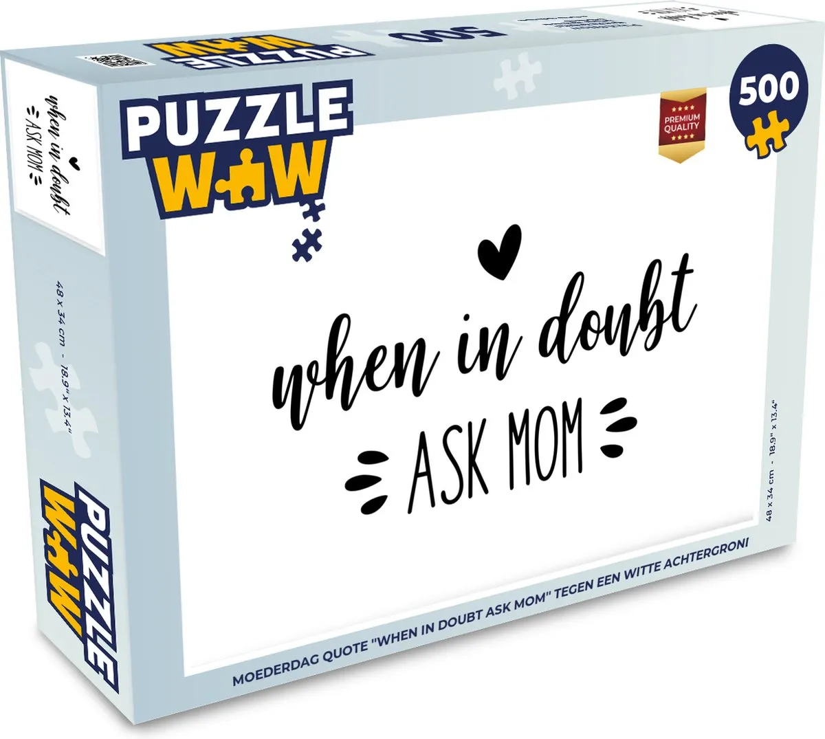 PuzzleWow Quote Legpuzzel 500 Stuks