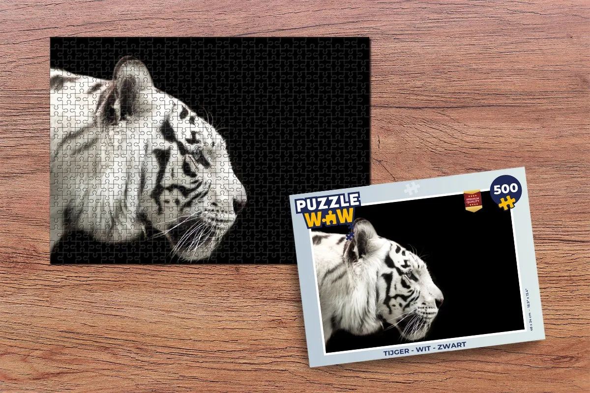 PuzzleWow Tijger Legpuzzel 500 Stuks - Multicolor