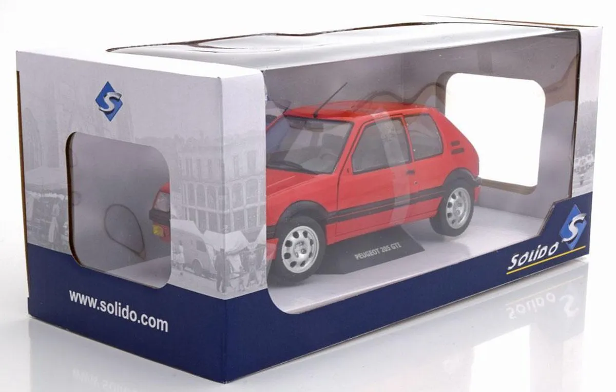 Peugeot 205 GTI MK1 Solido 1:18 - Rood - afbeelding 5 van 6
