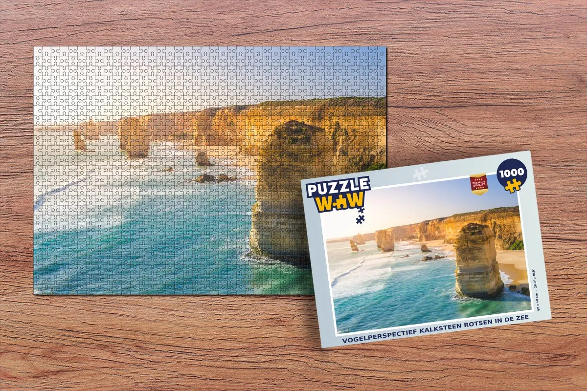 PuzzleWow Legpuzzel 1000 Stuks - Australië Kalksteen Rotsen Multicolor