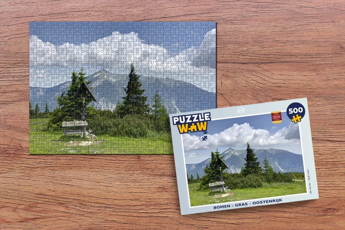PuzzleWow Bomen in Oostenrijk Legpuzzel 500 Stuks - Multicolor