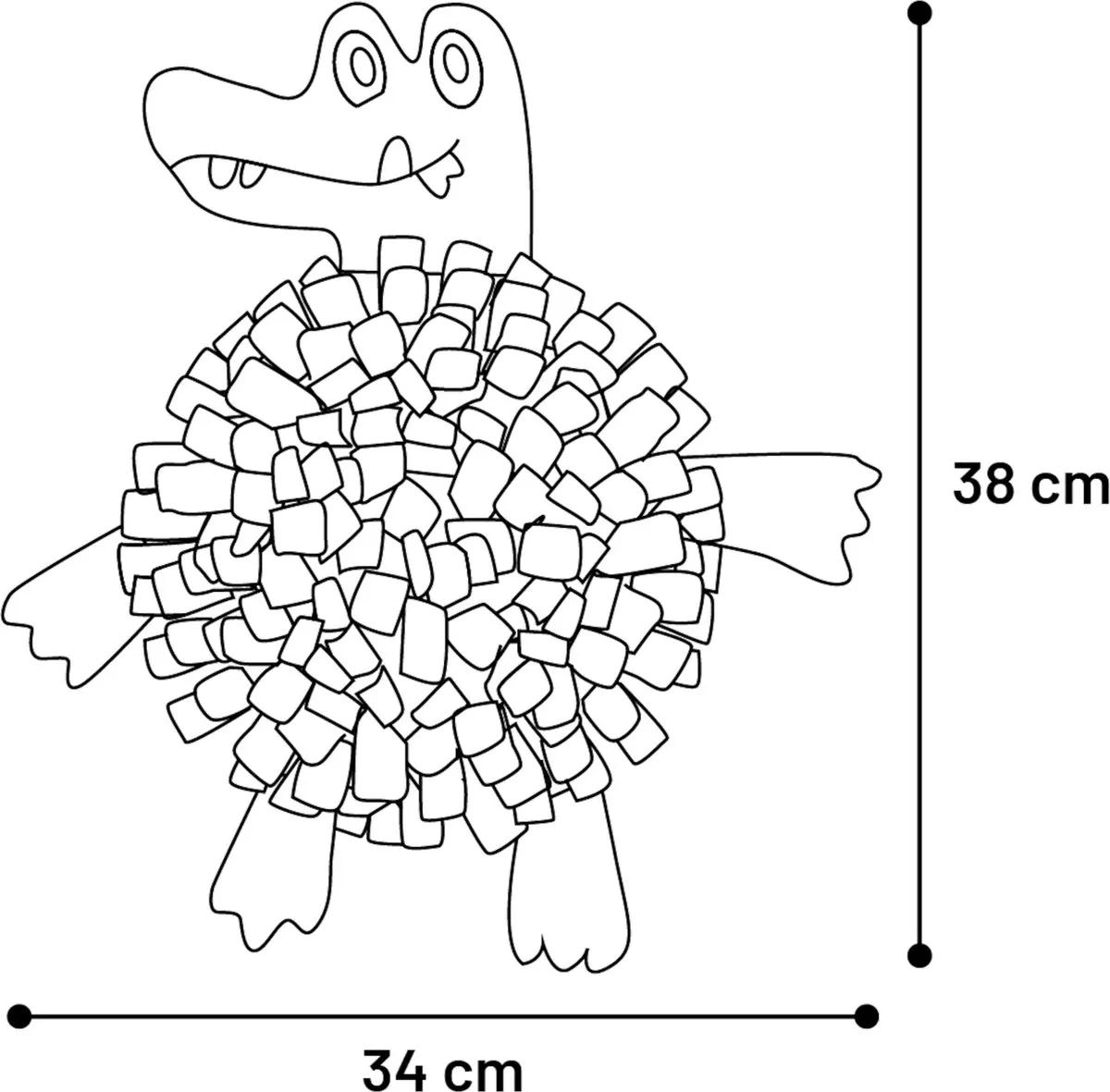 Flamingo Snuffelmat Krokodil - Groen