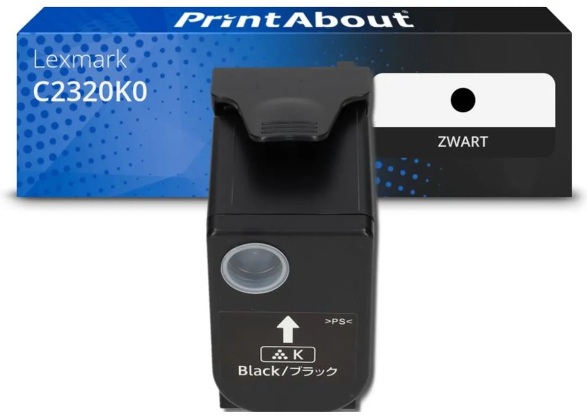 PrintAbout Toner C2320K0 Zwart - 1.150 pagina's - Lexmark