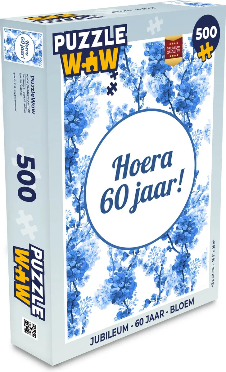 PuzzleWow Jubileum Bloem Legpuzzel 500 Stuks