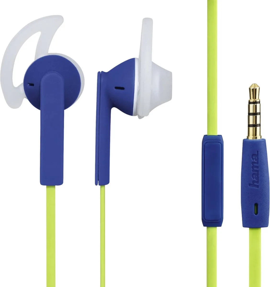 Hama Action Stereo-koptelefoon 177015 - Groen/Blauw
