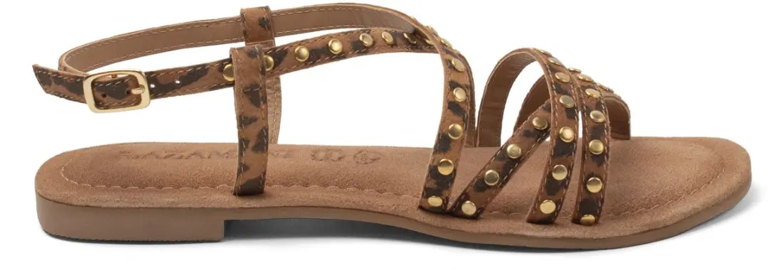 Lazamani - Tova Dames Sandalen Suede Leopard - Maat 40 - afbeelding 6 van 6