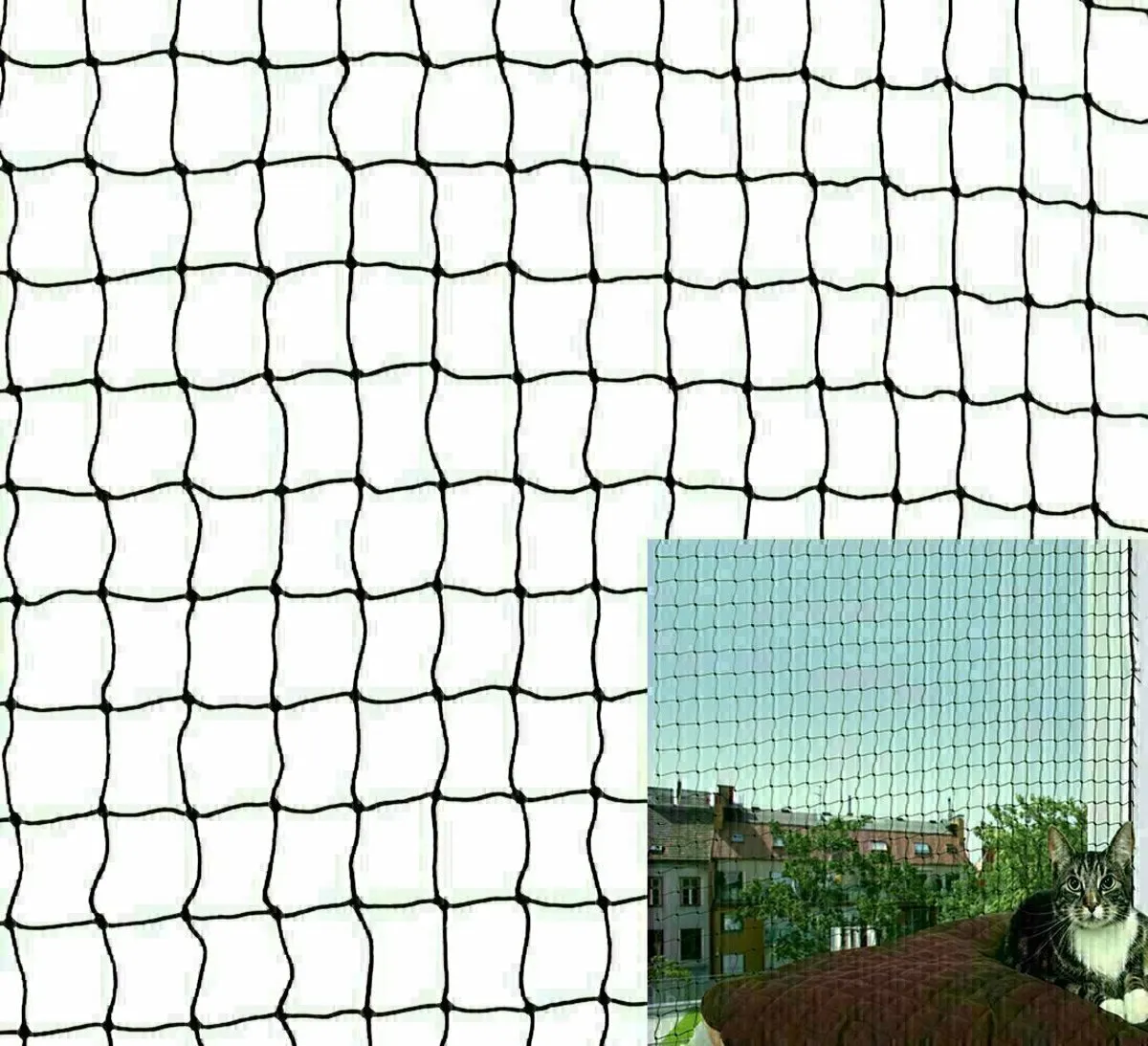 Trixie Veiligheidsnet Kattennet 8x3m - Zwart