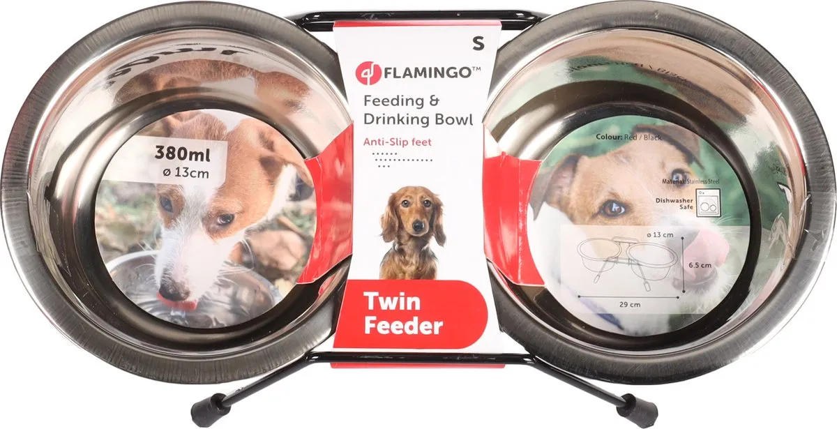 Flamingo Arjun Duo Dinner Staander - Rood 13cm