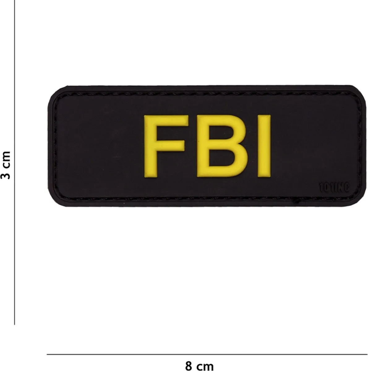 101 Inc Embleem 3D Pvc FBI Zwart
