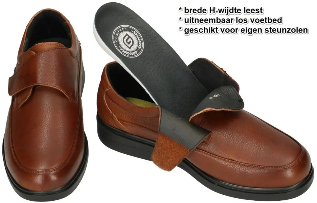 G-comfort A903 Geklede schoenen cognac maat 45 - afbeelding 5 van 6