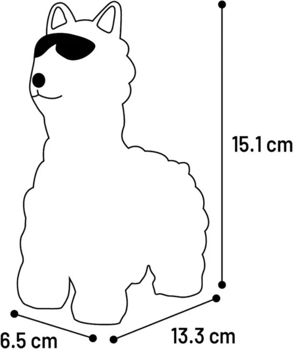 Flamingo Dembu Honden Speelgoed Lama 15,1cm - Wit