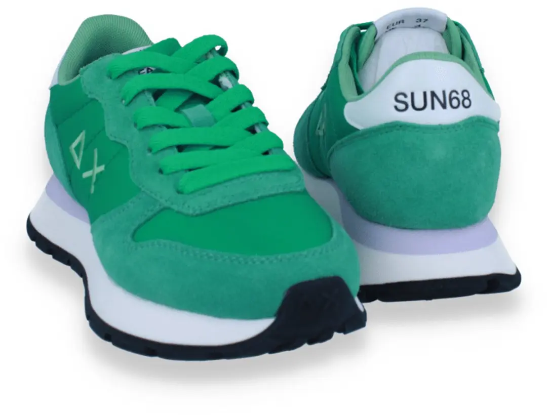 Sun68 Ally Solid Nylon Sneakers - Dames - Groen - Maat 37 - afbeelding 4 van 6