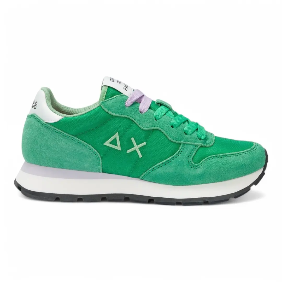 Sun68 Ally Solid Nylon Sneakers - Groen - Maat 38 - afbeelding 3 van 6