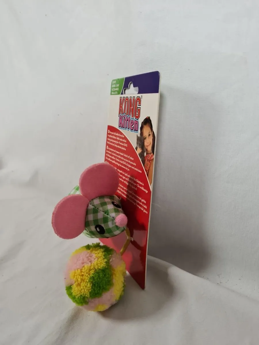 KONG Kitten Pom Tail Mouse - Groen