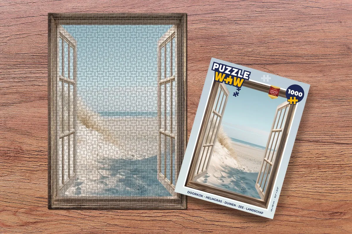 PuzzleWow Doorkijk Puzzel 1000 Stuks - Strand & Duin