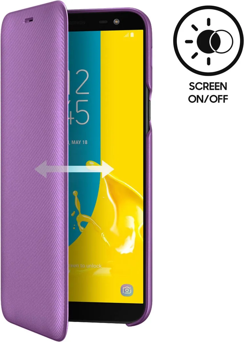 Samsung Flip Wallet J6 - Paars