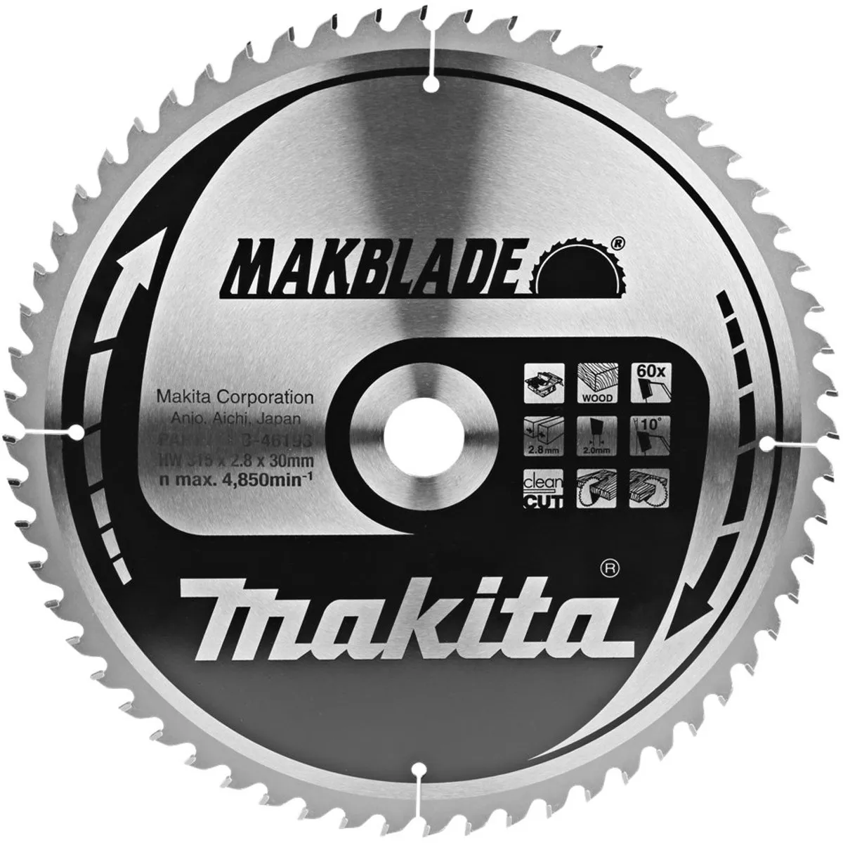 Makita Makblade Tafelzaagblad Ø315mm 60T - B-46193