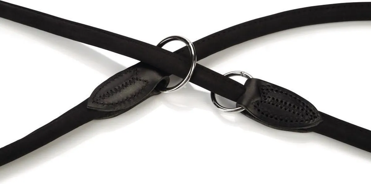 Beeztees Buffalo Leren Dressuurlijn - 200cm x 10mm - Zwart - afbeelding 3 van 3