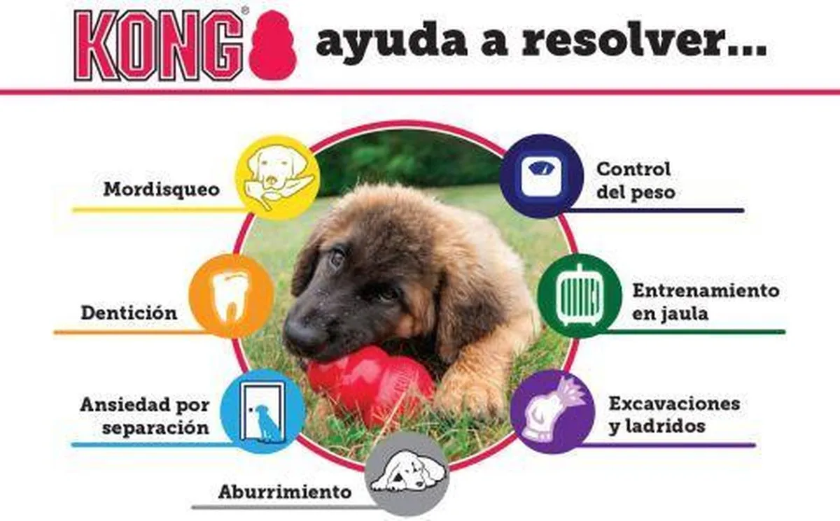 KONG Classic - Snackbal Honden Speelgoed - Rubber - 7.6 cm - Rood - Maat S