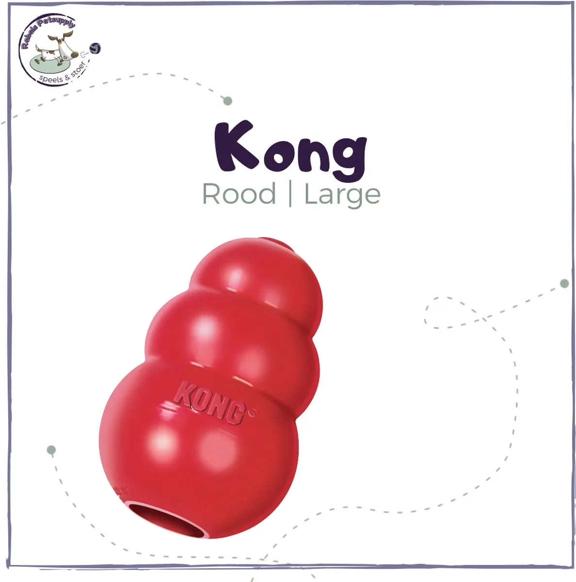 KONG Classic - Snackbal Honden Speelgoed - Rubber - 7.6 cm - Rood - Maat S