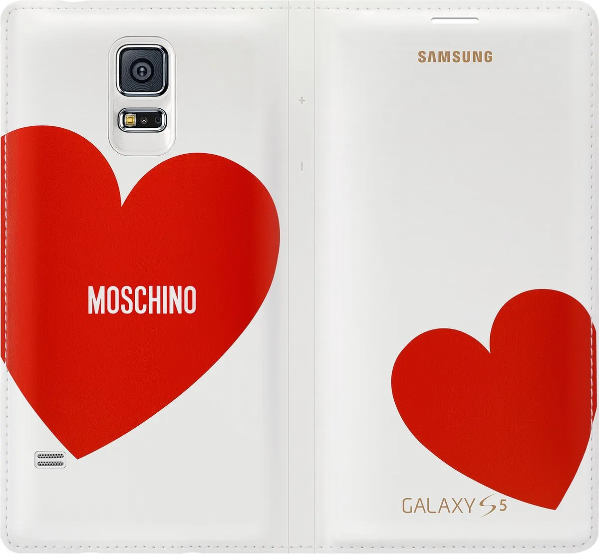 Samsung Flip Wallet Galaxy S5 - Wit/Rood