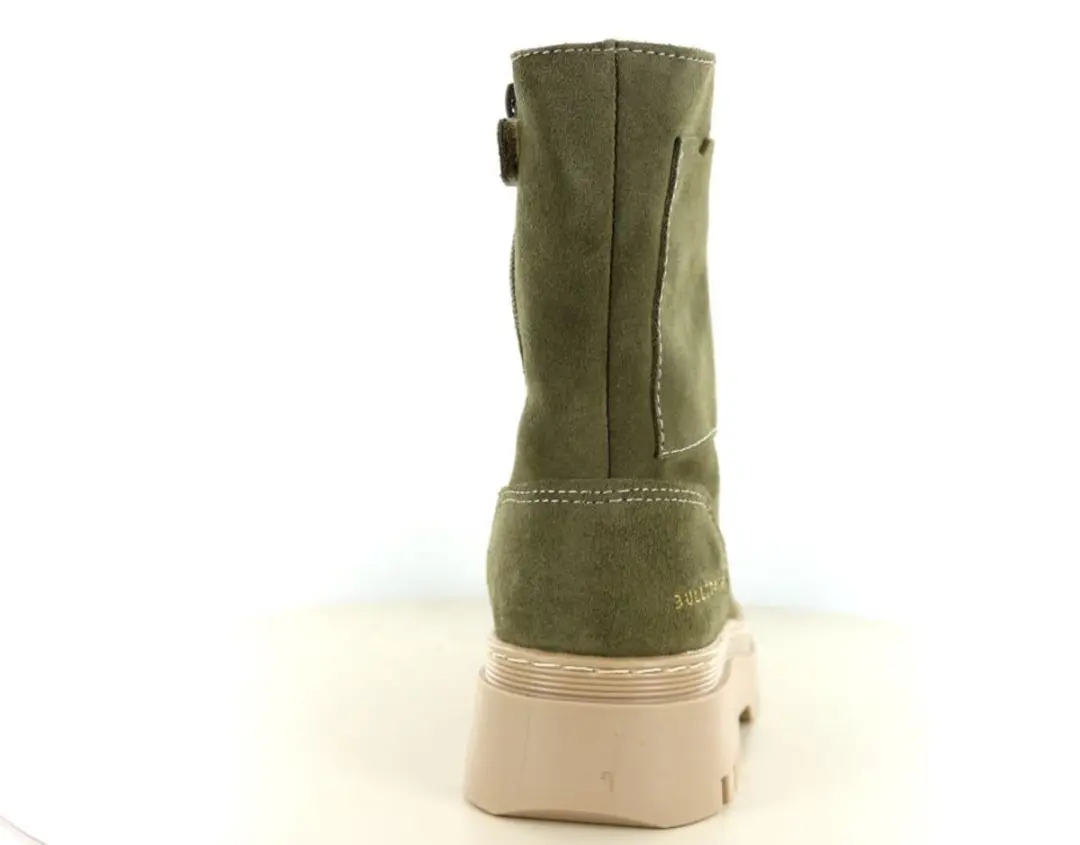 Bullboxer Meisjes Veterboot - Groen Suede - afbeelding 3 van 4