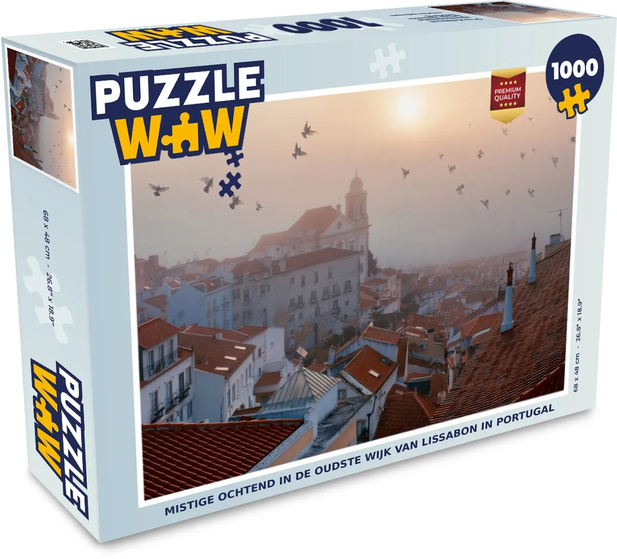 PuzzleWow Lissabon Legpuzzel 1000 Stuks