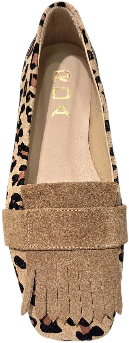 Roberto D'Angelo Dalton Leopardo Flock Instappers - Beige Panterprint Suede 37 - afbeelding 2 van 4
