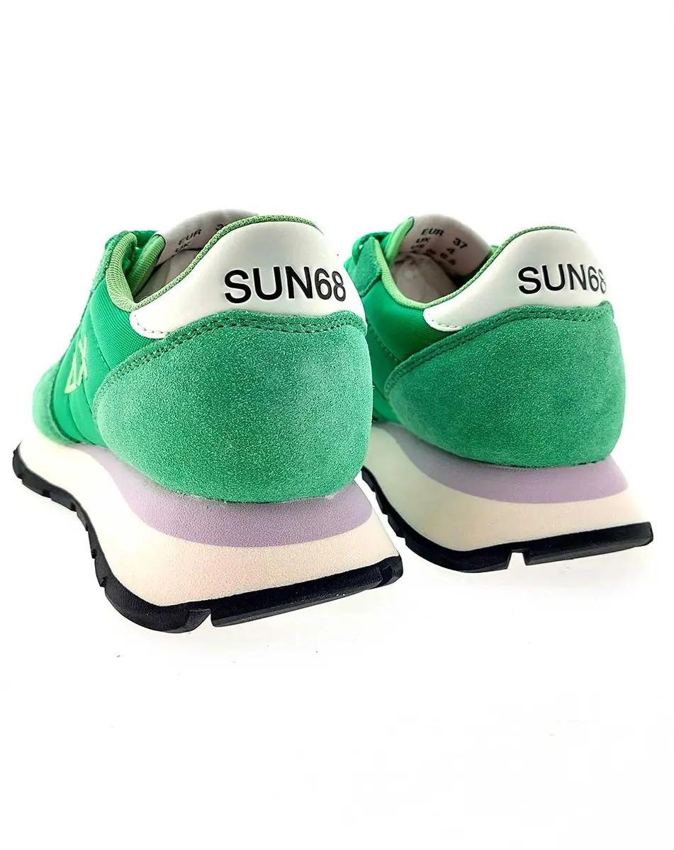 Sun68 Ally Solid Nylon Sneakers - Dames - Groen - Maat 39 - afbeelding 6 van 6