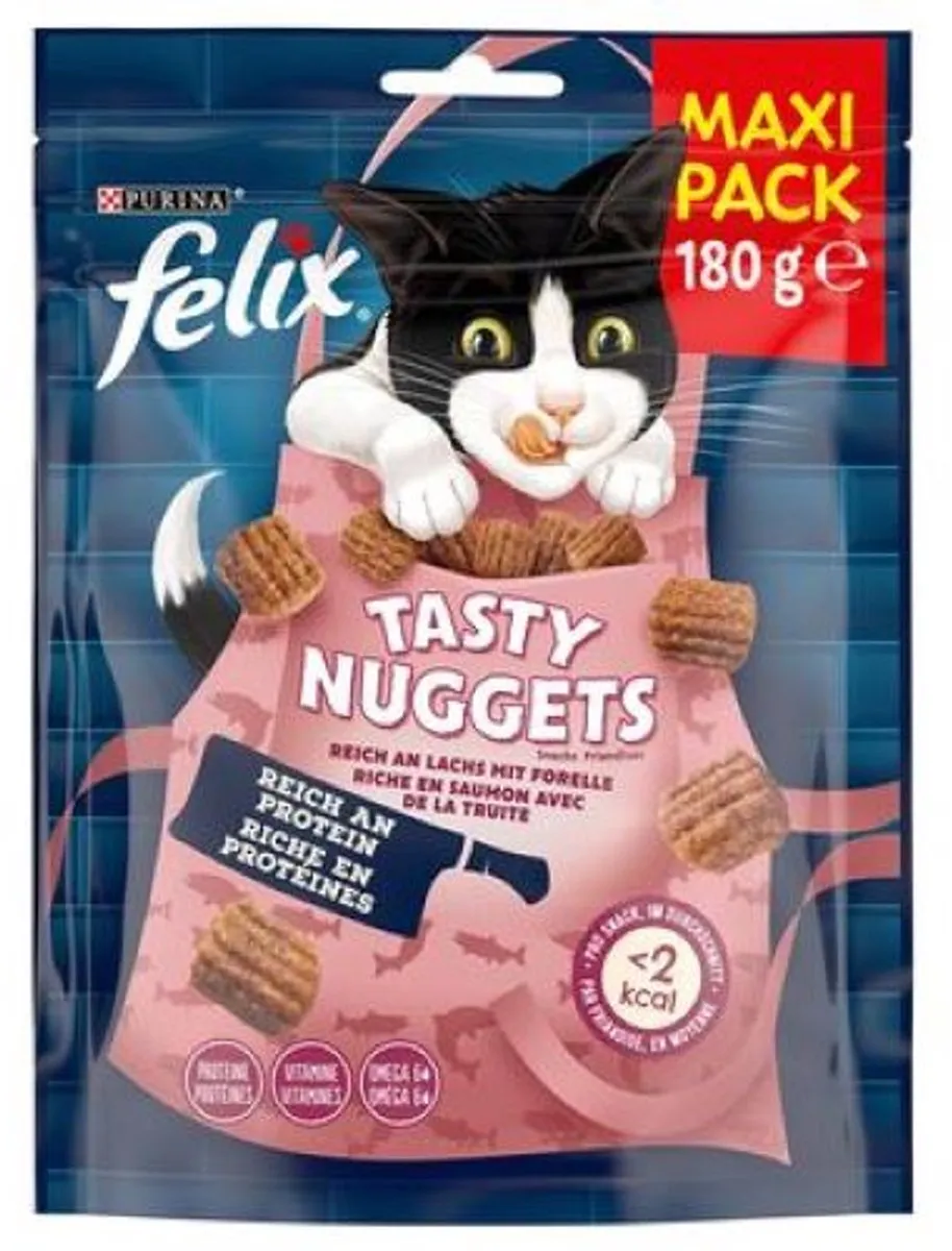 Felix Tasty Nuggets Zalm & Forel Kattenvoer 180g