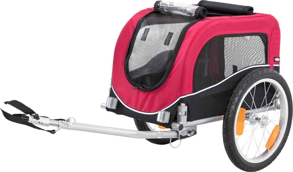 Trixie Hondenfietskar Zwart Rood - S - tot 15 kg