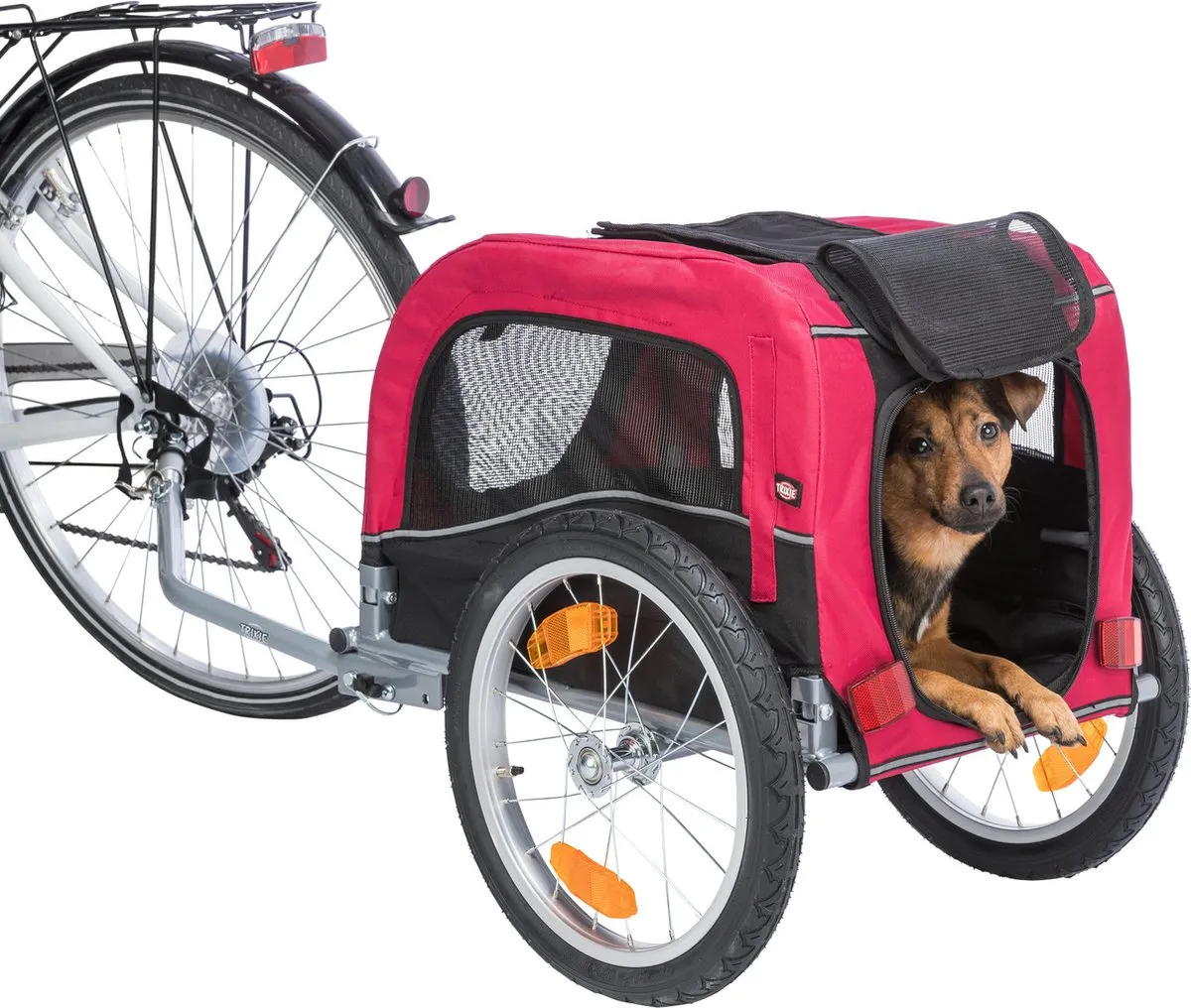 Trixie Hondenfietskar Zwart Rood - S - tot 15 kg - afbeelding 6 van 6