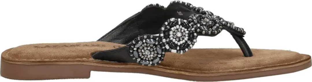 Lazamani - Soe Leren Dames Slippers Black - Maat 36 - afbeelding 2 van 6
