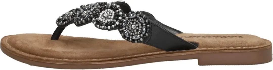 Lazamani - Soe Leren Dames Slippers Black - Maat 36 - afbeelding 3 van 6