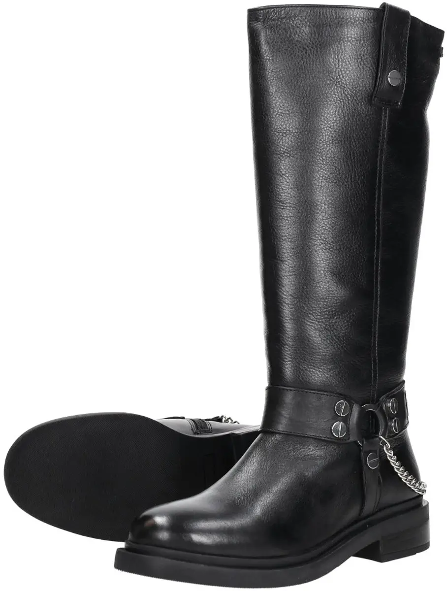 Lazamani Leslie Dames Laarzen Leer - Zwart - afbeelding 6 van 6