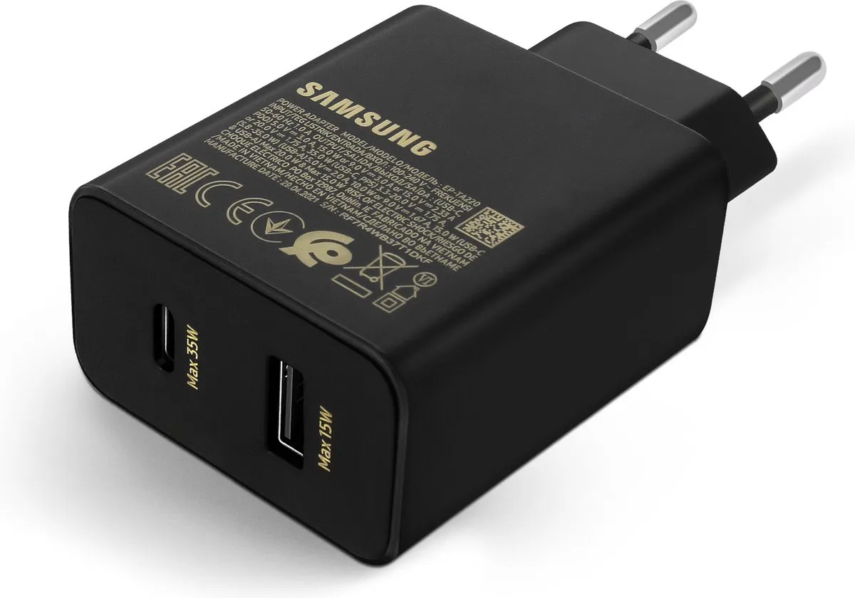 Samsung Power Duo Adapter 35W EP-TA220NBEGEU - Zwart