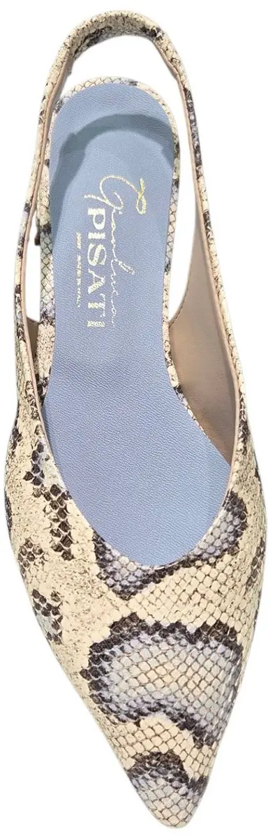 Gianluca Pisati Praia Pitone Jeans Slingback Dames - Wit - 40 - afbeelding 2 van 4