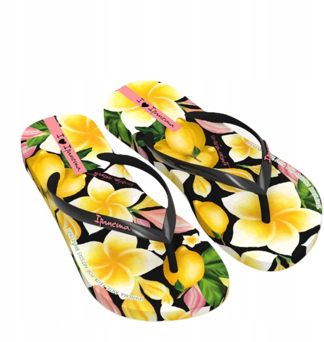 Ipanema Arte Dames Teenslippers Zwart/Geel/Roze Maat 35-36