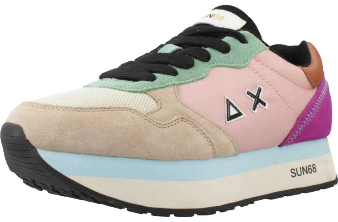 SUN68 Kelly Multicolor Sneakers Laag - beige - Maat 37 - afbeelding 3 van 6