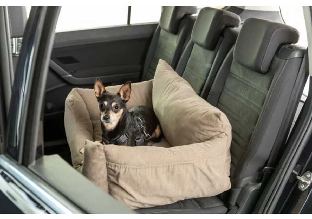 Trixie Autostoel voor Honden Dubbel - Taupe M